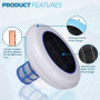 Ioniseur solaire de piscine anode de cuivre 85 % moins de chlore Purificateur d'eau Nettoyeur automatique de piscine jusqu'à 45 