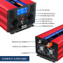 ETREPOW 6000W Convertisseur 24v 220v/230v Pur Sinus Onduleurs Transformateur -2 Prise EU de Courant Alternatif,1 Port USB,téléco