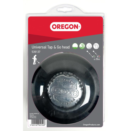 Oregon Tête de coupe universelle 539137 Pro Tap and Go Bump Fit, convient à la plupart des débroussailleuses à tige droite de pl