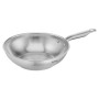 Tefal Virtuoso Poêle Wok 28 cm, Garantie 10 ans, Induction, Acier inoxydable de qualité premium, Surface non revêtue, Saisie par