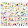 20 Pièces Pochoir de Dessin,Pochoirs de Peinture en Plastique en Couleur pour Enfants,Réutilisable Pochoirs de Journal pour Arti