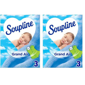 SOUPLINE - Sachets Armoire - Parfum Air Frais - Parfume et désodorise Votre Linge Pendant 6 Semaines - Neutralise Les odeurs - 1