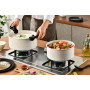 ROSSETTO – Set de cuisine comprenant 23 pièces. Une marmite, une sauteuse, des poêles et des casseroles le tout empliable, poign