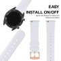 ANNEFIT Bracelets de Montres Silicone, Bracelet de Rechange en Caoutchouc à Dégagement Rapide 18mm 20mm 22mm, Boucle en Acier In