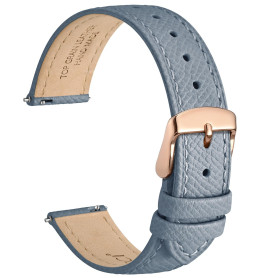 WOCCI Grace Bracelets de Montre, Cuir de Grain Supérieur, Libération Rapide, Bandes de Remplacement, Boucle En Acier Inoxydable,