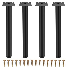 Fulushouxi 4 Pièces Pieds de Meuble, 25 cm/9,84 Pouces Pieds de Meubles Réglables, Pieds de Support en Fixation en Métal pour Me