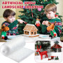 Prmape 3 Pièces Neige Artificielle de Noël, 80 * 150cm Couverture de Neige de Noël, Couverture Effet Neige Artificielle Blanche 