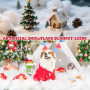 Prmape 3 Pièces Neige Artificielle de Noël, 80 * 150cm Couverture de Neige de Noël, Couverture Effet Neige Artificielle Blanche 