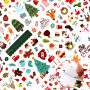 DPKOW 300pcs Noël Autocollants pour Enfants Artisanat, Autocollants de Bricolage de Noël pour DIY Cartes Scrapbooking de Noël, A
