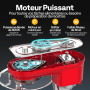 VIVOHOME Robot Pâtissier 660W 10 Vitesses Robot Pétrin Professionnel avec 5,7L Bol mélangeur en acier inoxydable Avec fouet, Cro