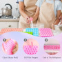 Gykutix 6 Pièces Moule Bonbon Silicone Sans BPA, Anti-AdhéSif Moule Silicone Gummies avec 4 Pipettes + 50 Sachets de Bonbons pou