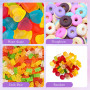 Gykutix 6 Pièces Moule Bonbon Silicone Sans BPA, Anti-AdhéSif Moule Silicone Gummies avec 4 Pipettes + 50 Sachets de Bonbons pou