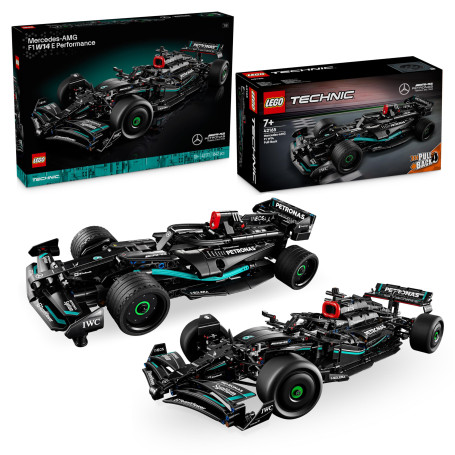LEGO Technic Mercedes-AMG F1 W14 E Performance Race Car Building Set + Mercedes-AMG F1 W14 E Performance Pull-Back Model Vehicle