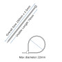 Blanc Lot de 100 Attaches Zippées Industrielles de Qualité Supérieure, 100 mm x 2,5 mm, Multifonctionnelles, en Plastique, pour 