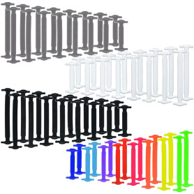 OQKAHIV 64pcs Lacets élastiques en Silicone sans Nœuds pour Enfants et Adultes - Imperméables et Plats pour Chaussures de sport 