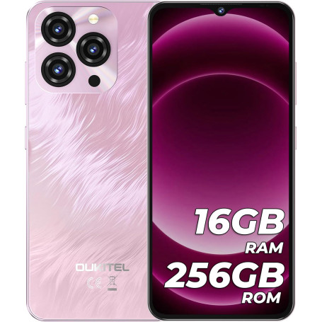 OUKITEL C3 Telephone Portable, 16(4+12) Go+256Go/TF 1To Téléphone Portable Pas Cher, 6.52" HD+ Écran Téléphone Android 14, 13MP+