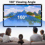 Zhufas 100" Écran de Projection,16: 9 4K HD, Portable Pliable Extérieur pour Vidéoprojecteurs Écran 88" x 48" (221 x 125 cm), po