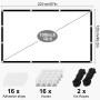Zhufas 100" Écran de Projection,16: 9 4K HD, Portable Pliable Extérieur pour Vidéoprojecteurs Écran 88" x 48" (221 x 125 cm), po