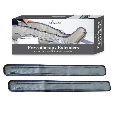 Edicare, Extensions de pressothérapie, Pack de 2 unités, Circonférence large jusqu'à 11cm à la hanche et 7cm à la cheville (Exte