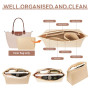 LUOJINYI Organiseur pour sac Longchamp - Grande capacité - Insert à sac à main - Beige - Taille L
