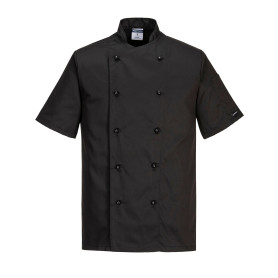 Portwest Veste cuisine Kent, Couleur: Noir, Taille: M, C734BKRM