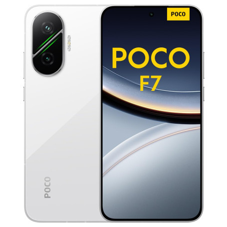 POCO F7 Smartphone, 12+256Go, Blanc, Flagship Snapdragon® 8s Gen 4, Batterie 6500mAh, Appareil Photo Sony 50MP avec OIS (sans Ad