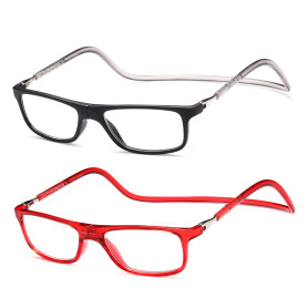 NEW VISION Lunettes 2 pack, Lunettes Loupe, Lunettes De Lecture Magnétique, Longueur RéGlable Lunette De Lecture Homme Femme, NV