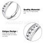 YSAOAKA 5 Pcs Bague Anti Stress Femme Argent, Fidget Bague Anxiété Rotative, Anxiete Reglable Cadeaux pour Femmes Hommes
