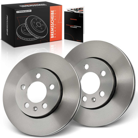 Frankberg Lot de 2 disques de frein pour essieu avant compatibles avec Golf IV 1J1 1.4L-2.3L 1997-2005 Polo 6C1 6R1 1.0L-1.2L 20