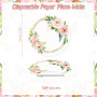 Lot de 50 Sets de Table en Papier Rond, Roses Sets de Table Papier, Ø 34 cm, décoration pour Table, Anniversaires, Mariages, Vac