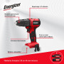Energizer - Perceuse Visseuse Sans Fil 20V Ultra Légère Couple 40 Nm, 2 Vitesses (1850 RPM), Mandrin 10mm, Inclus 2 Batteries 20