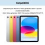 Lielax Coque Clavier pour iPad A16 11ème Génération 11 Pouces 2025/10ème Génération 10.9 Pouces 2022, AZERTY Layout Clavier Étui