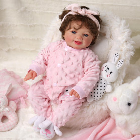 BABESIDE Poupée Sunny 43,2 cm - Tissu doux - Poupées Reborn pour nouveau-né fille
