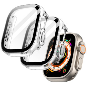 JETech Coque avec Protection Écran pour Apple Watch Ultra 3/2/1 49mm, étui de Protection Complète, Film en Verre Trempé Intégré 
