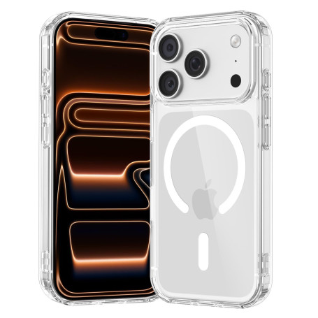 NEW'C Magnétique Coque pour iPhone 17 Pro Max (6,9 Pouces), Compatible avec MagSafe Antichoc Ultime avec Cordon – Magnétisme Pui