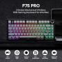 MechLands Aula F75 PRO 75% Custom Creamy Clavier de jeu mécanique sans fil, BT5.0/USB-C/2,4 GHz, structure gasket, bouton RVB, s