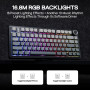 MechLands Aula F75 PRO 75% Custom Creamy Clavier de jeu mécanique sans fil, BT5.0/USB-C/2,4 GHz, structure gasket, bouton RVB, s