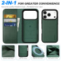 Shieldon Etui 2 en 1 Cuir Véritable pour iPhone 17 Pro 6,3 Pouces 5G 2025, Coque Amovible Cuir Portefeuille Housse Folio [Anti-C