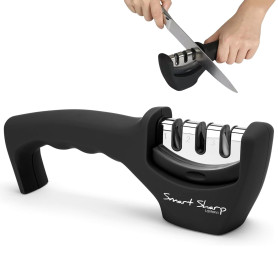Lantana - Aiguiseur à 3 phases Smart Sharp - pour couteaux de cuisine - résultat professionnel/design ergonomique - pierre céram
