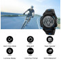 UEOTO Montre Sport Homme Etanche 5ATM, Montre Digitale Hommes avec Alarme/Chronomètre/Rétro-éclairage LED, Montre Militaire Numé
