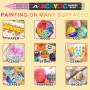 Laconile 120 Couleurs Feutre Acrylique, Stylos Acryliques à Pointe Pinceau pour le Coloriage Adulte ，Acrylic Paint Markers pour 