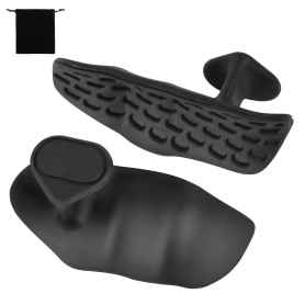 flintronic Poignées d'haltérophilie, Gants de Gymnastique d'Entraînement, Silicone Grip Pads, Poignées sans Doigts, Antidérapant