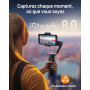 hohem Stabilisateur Smartphone iSteady X3 SE, 3 Axes Stabilisateur de Cardan, Design léger et Pliable avec télécommande détachab