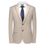 KUDMOL Costume Homme Mariage 3 Pièces Slim Fit Business à Deux Boutons Smokimg Couleur Unie Costumes Blazer Veste et Pantalon Gi