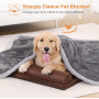 PETTOM Couverture imperméable Chien Chat, Plaid Chien Anti Pipi Lavable, Couverture Fluffy Chiens Double Face Doux et Comfortabl