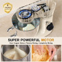 Robot Patissier 1300w Zurio 5.5L Batteurs Et Robots Portable à 10 Vitesses Avec Fonction De Fermentation Silencieuse, Avec Acces