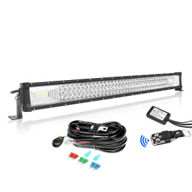 Willpower Barre LED 81cm 32'' 405W Avec Câblage Stroboscope Rampe Étanche 12V 24V Projecteur Longue Portée Feux Phare de Travail