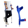 PEPE Mobility Béquilles Médicales Adultes (x2 Unités), Canne Anglaise, Bequille Orthopédique, Marche, Réglables, Bleues - Made i