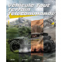 Tecnock Voiture Télécommandée 2,4GHz 1/16 RC Tout-Terrain - Jouet électrique avec 2 Piles, 60 Min de Lecture et Phare LED - Cade