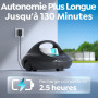 TALOSBO Pleco Se Robot de Piscine, 130 Min de Nettoyage Aspirateur Automatique Piscine, Charge Rapide en 2,5h, Idéal pour Piscin